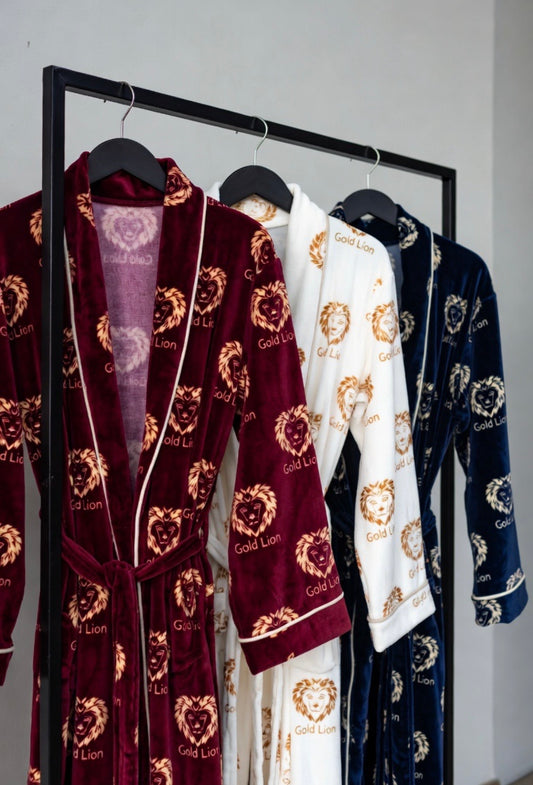 Gold Lion Velvet Robe
