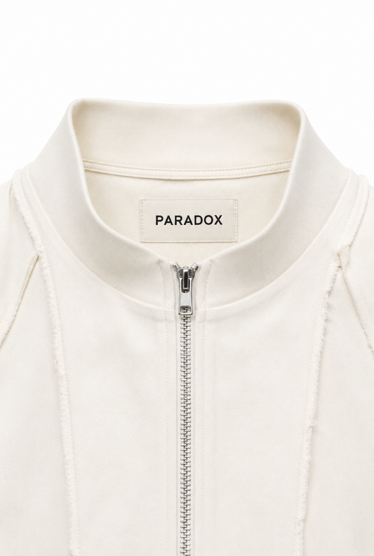 Paradox Deconstructed Cropped Bomber Jacket