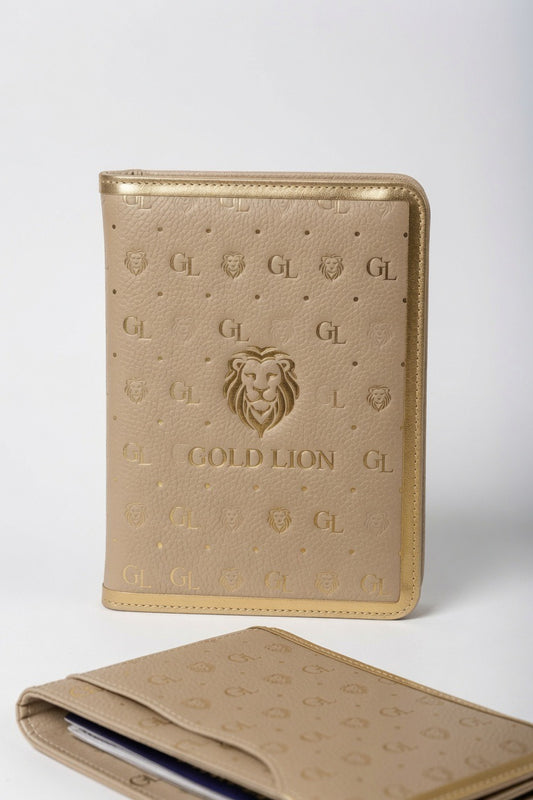 Gold Lion Signature Passport Holder