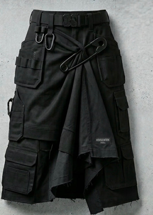 HOUSEWORK "Aegis" Deconstructed Tactical Cargo Skirt
