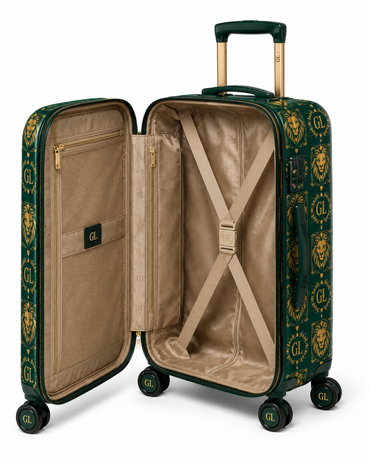 Gold Lion Emerald Royale Spinner Suitcase