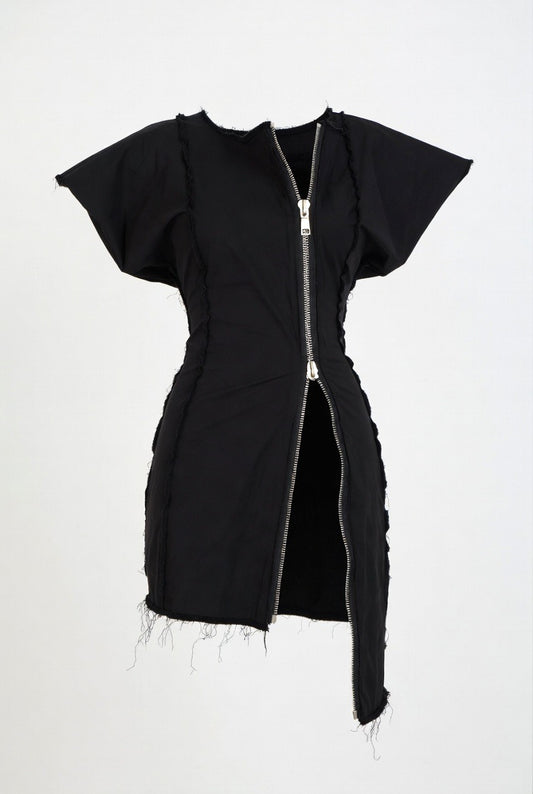 Paradox Deconstructed Asymmetric Zip Dress