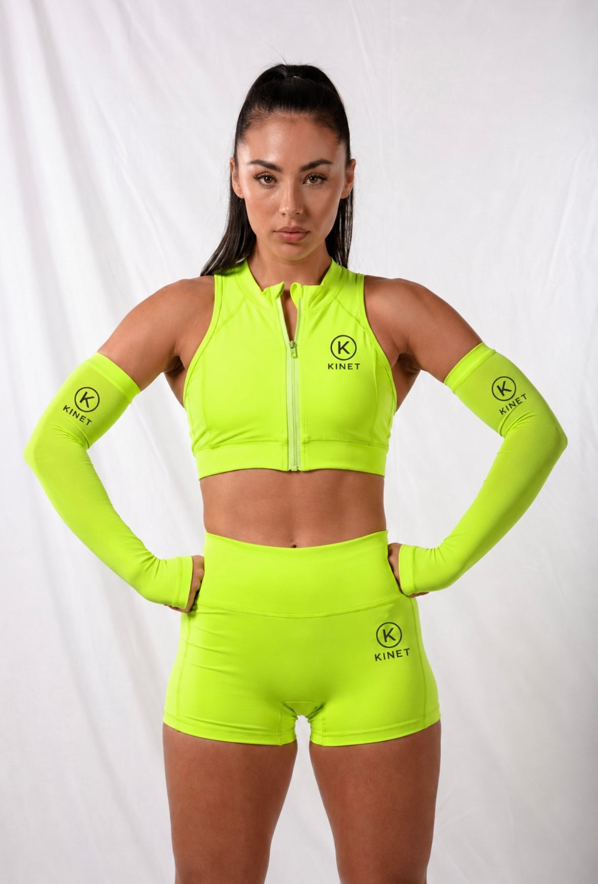 KINET Neon Cyber 3-Piece Activewear Set