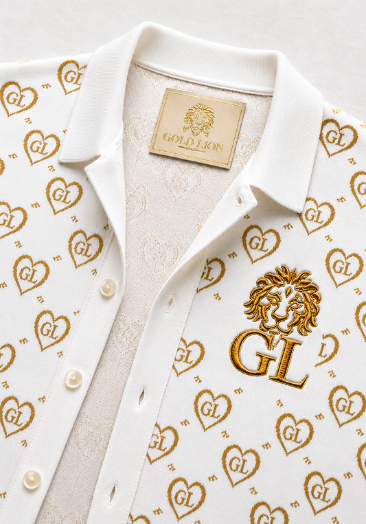 Gold Lion "GL" Monogram Polo