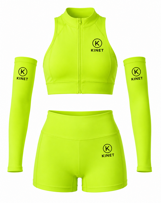 KINET Neon Cyber 3-Piece Activewear Set