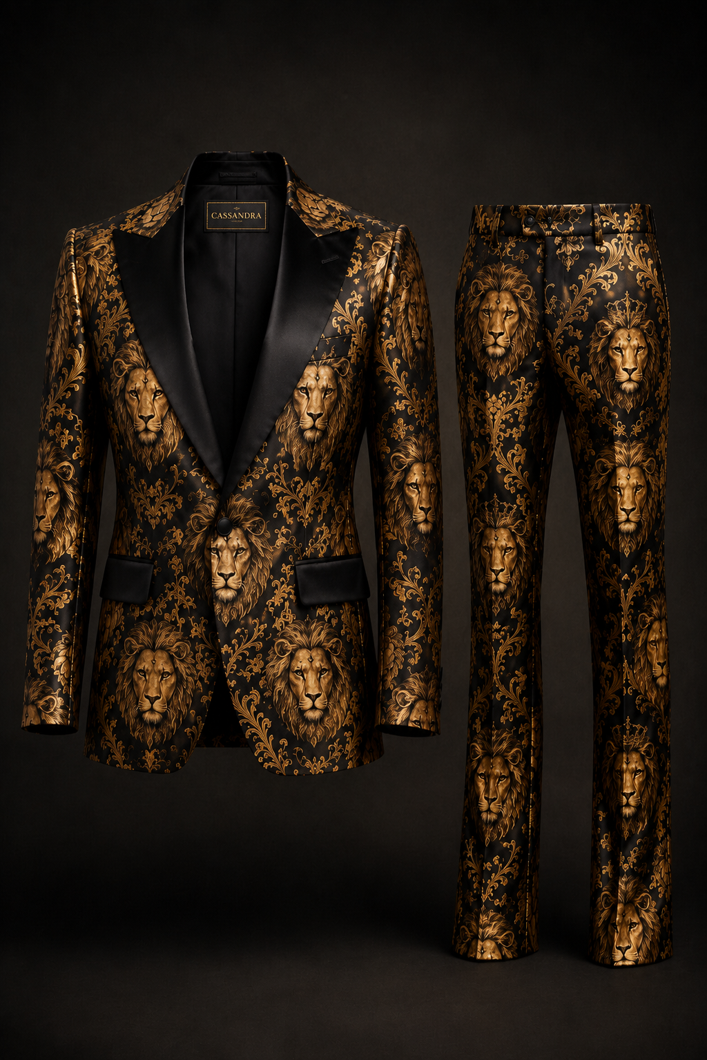 CASSANDRA Lion Royale Jacquard Tuxedo Set