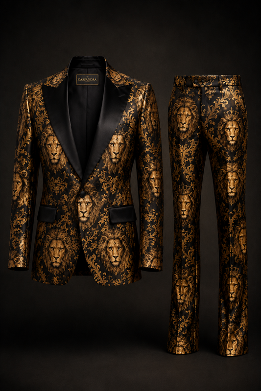 CASSANDRA Lion Royale Jacquard Tuxedo Set