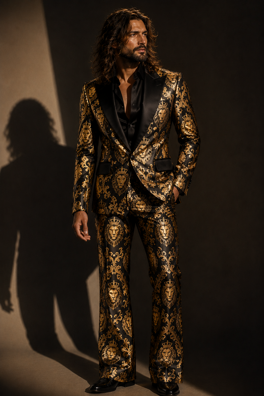 CASSANDRA Lion Royale Jacquard Tuxedo Set