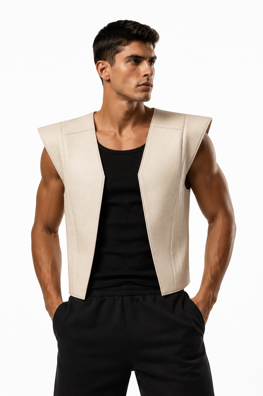 Paradox Cropped Leather Vest