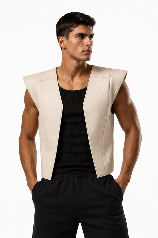 Paradox Cropped Leather Vest