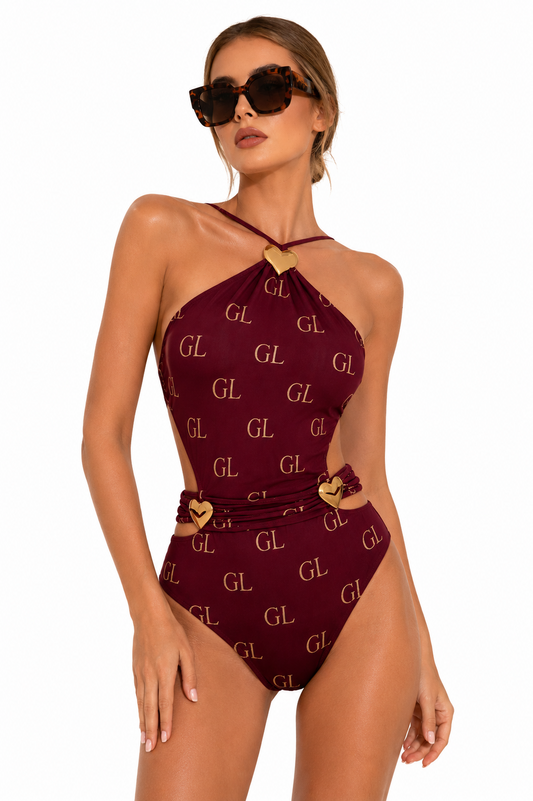 Gold Lion GL Amour Strappy Halter One-Piece