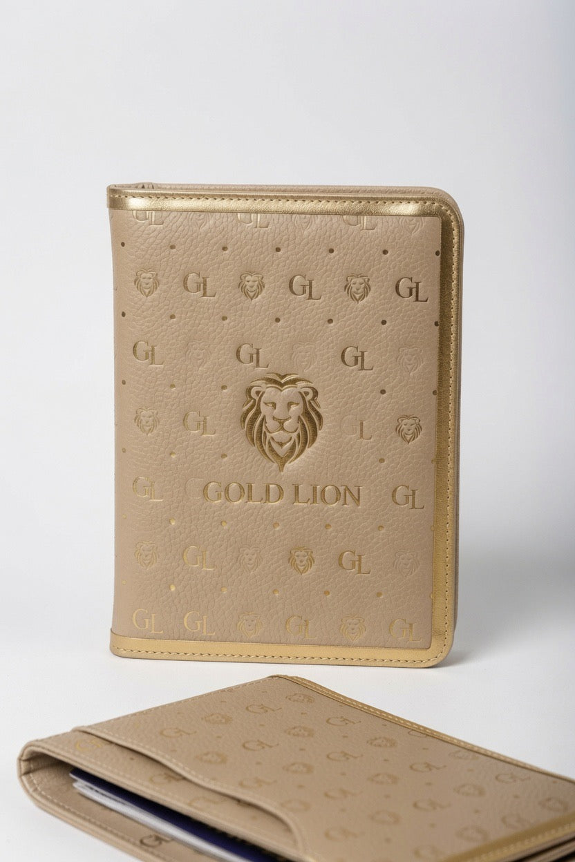 Gold Lion Signature Passport Holder