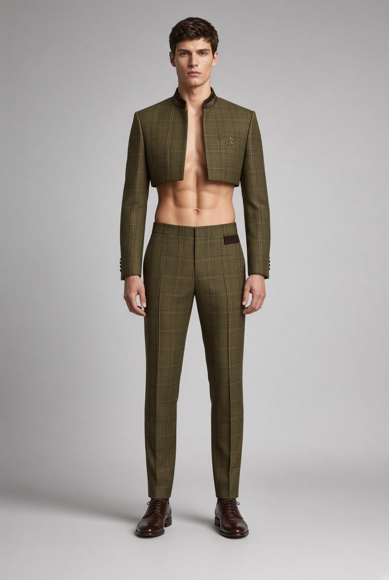 The Sovereign Cropped Plaid Tuxedo