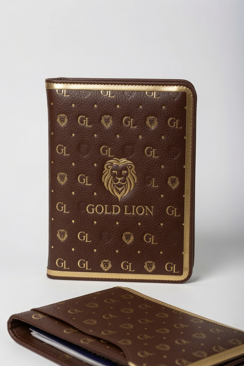 Gold Lion Signature Passport Holder