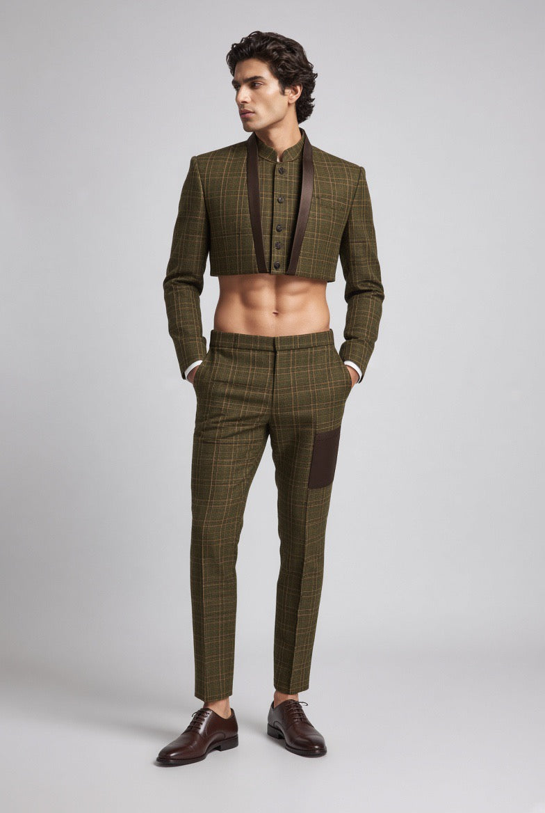 The Sovereign Cropped Plaid Tuxedo