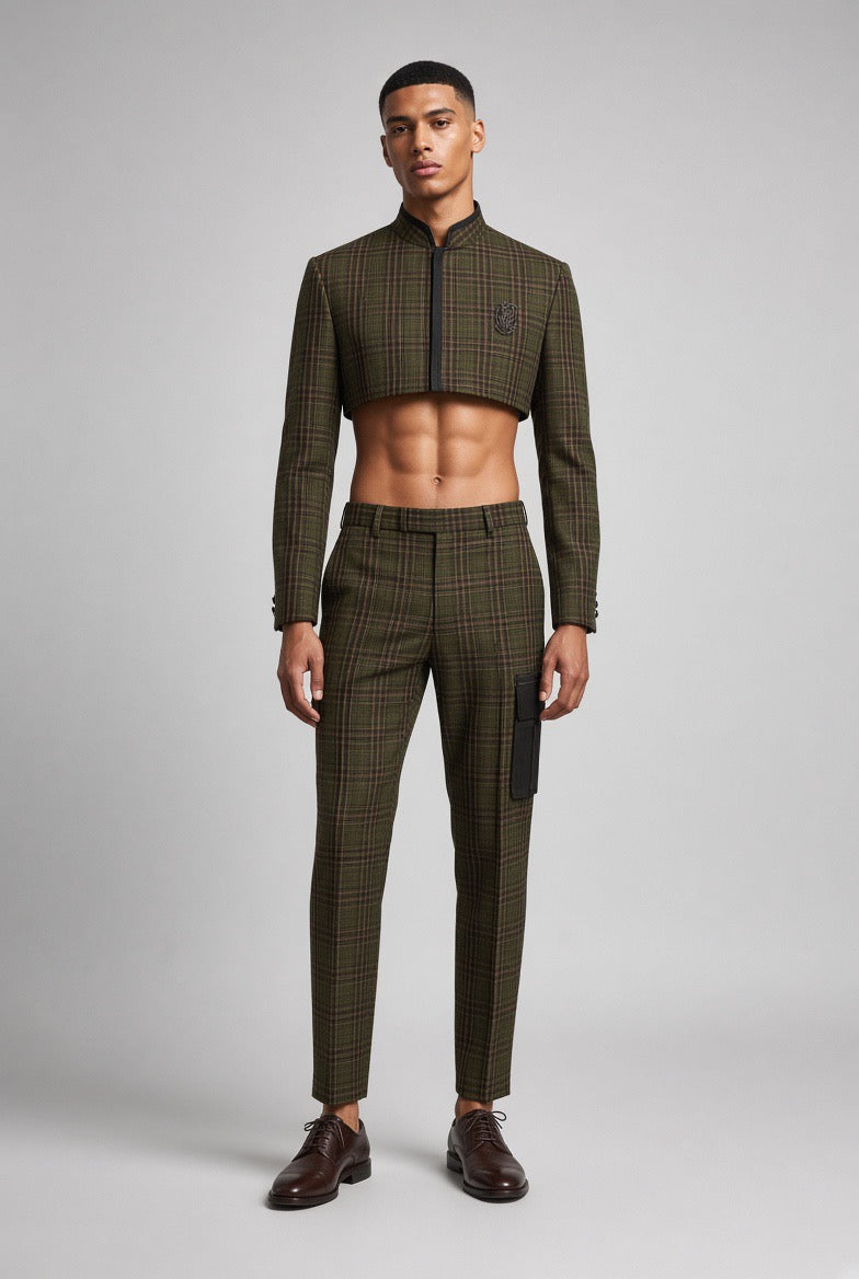 The Sovereign Cropped Plaid Tuxedo