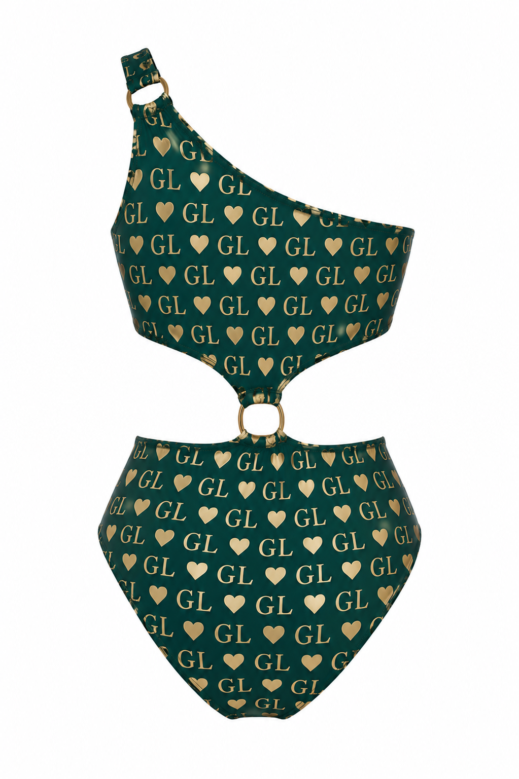 Gold Lion GL Monogram Cutout One-Shoulder