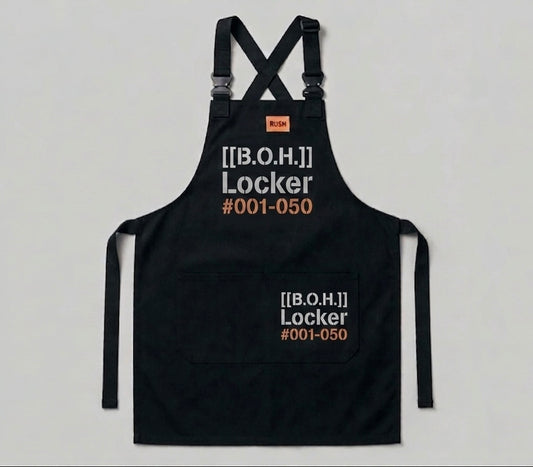 [[B.O.H.]] Locker #001-050 Matte Black Apron