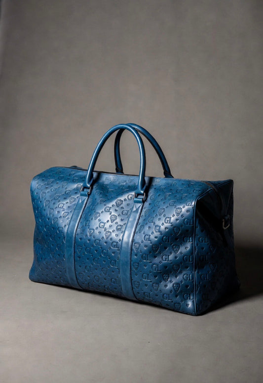Gold Lion Midnight Monogram Duffle