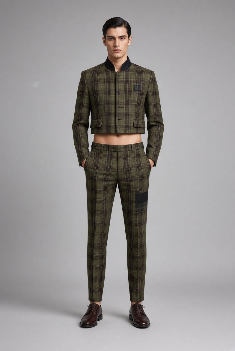 The Sovereign Cropped Plaid Tuxedo