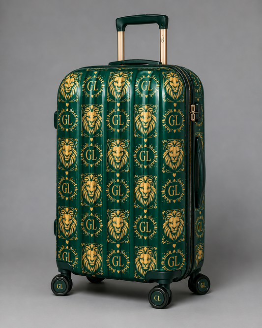 Gold Lion Emerald Royale Spinner Suitcase
