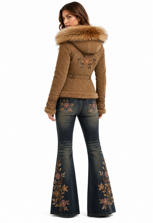 Glitter¿ Alpine Flora Shearling Jacket