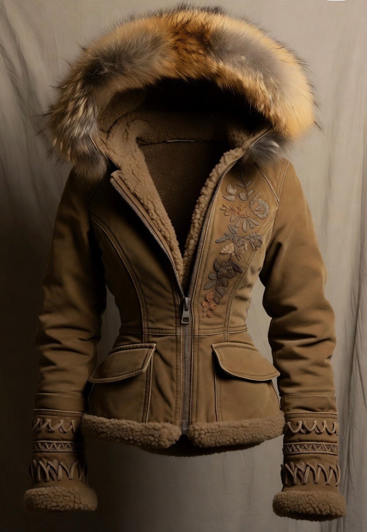 Glitter¿ Alpine Flora Shearling Jacket