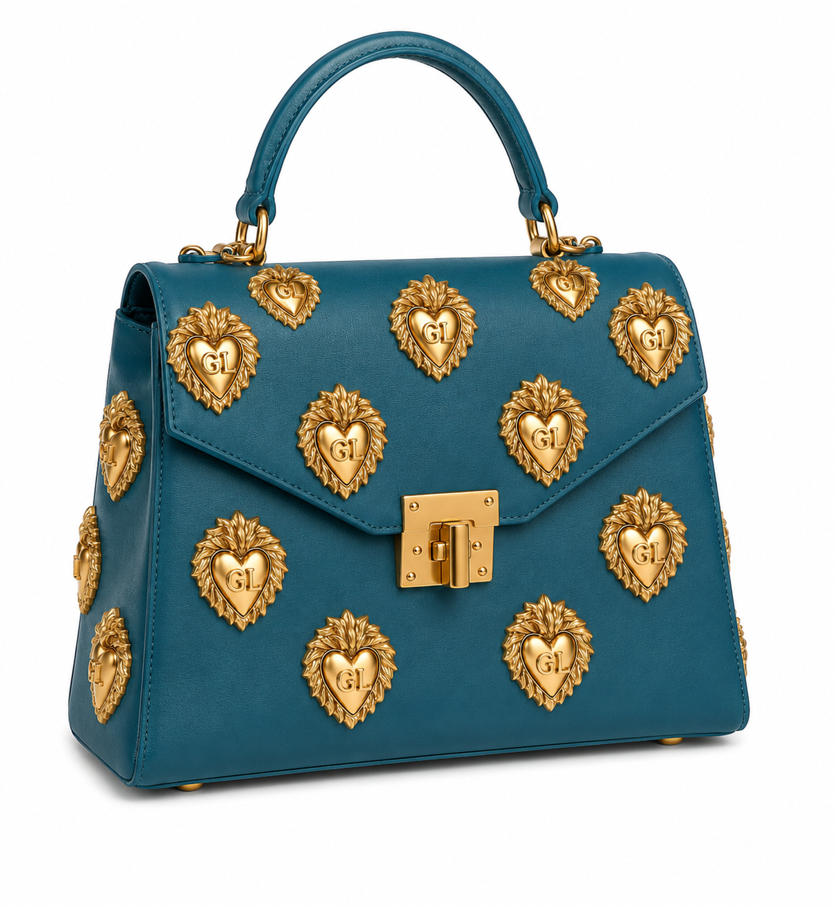 Gold Lion Lion Heart Top Handle Bag