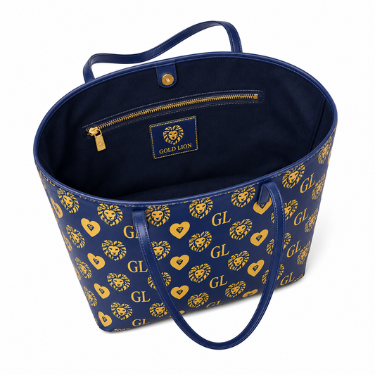 Gold Lion Monogram Backpack