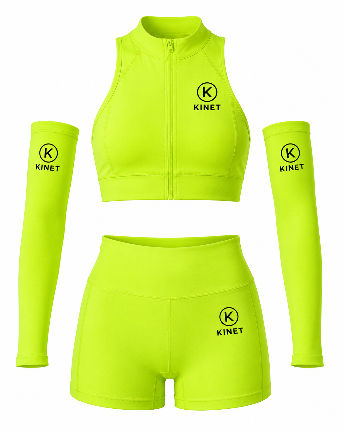 KINET Neon Cyber 3-Piece Activewear Set