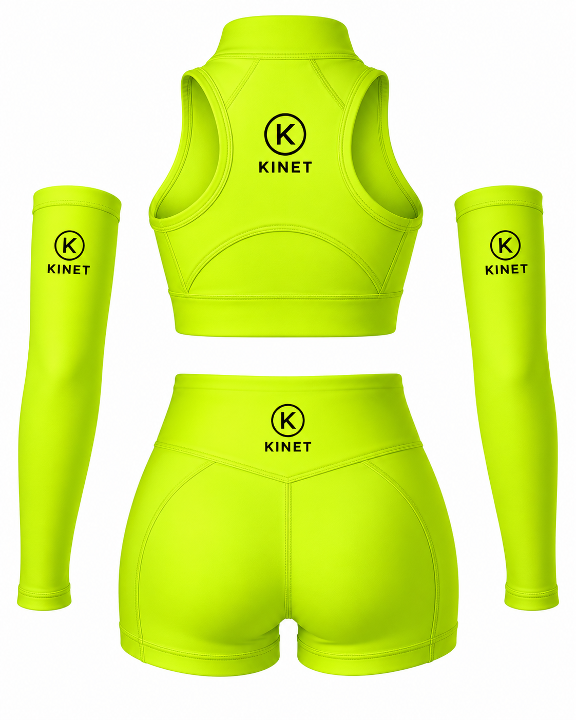 KINET Neon Cyber 3-Piece Activewear Set