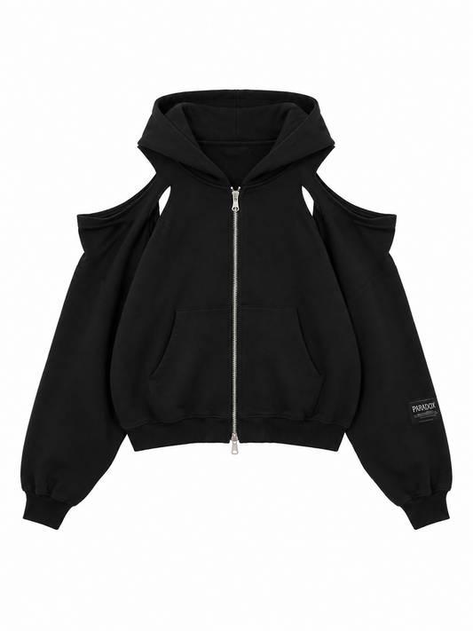 Paradox Cut-Out Zip-Up Hoodie