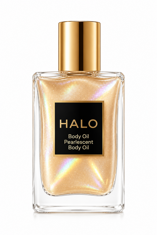HALO THE PEARLESCENT BODY OIL – ILLUMINATING GOLD 100ML