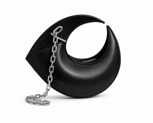 CASSANDRA DEMILUNE IN SMOOTH LEATHER